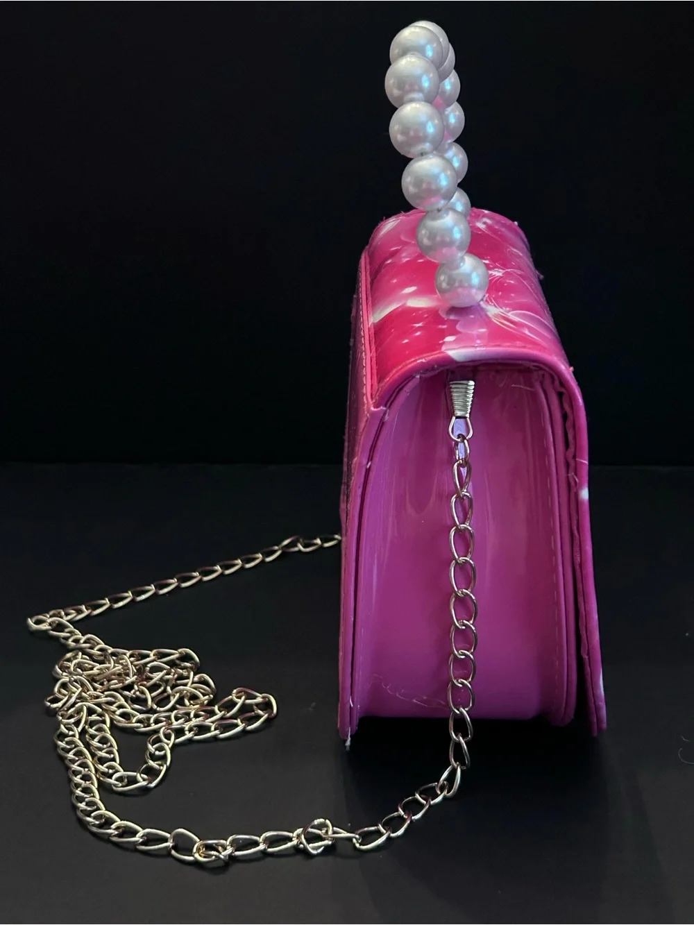 Disney Pink and Blue Stitch Pearl Handle Kids Crossbody Handbag NWOT